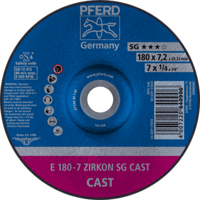 PFERD TOOLS Brúsky E 180-7 ZIRKON SG LIATINA