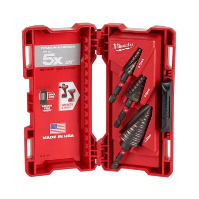 MILWAUKEE SHOCKWAVE STEP FÚRÓ KÉSZLET (3 DB) 48899266