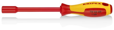 KNIPEX 98 03 09 Nástrčný kľúč s rukoväťou skrutkovača izolované s multi-komponentnými rukoväťami, VD