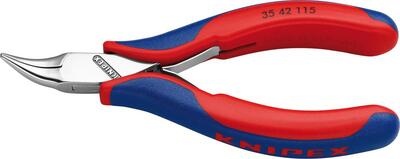 KNIPEX Klešte pologulaté 115mm pro elektroniku zahnuté / 3542115 Knipex
