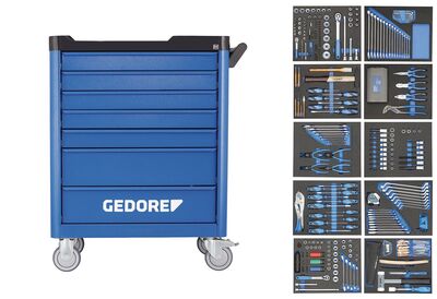GEDORE WSL-L-TS-308 Vozík s náradím workster s 308-dielnym sortimentom náradia