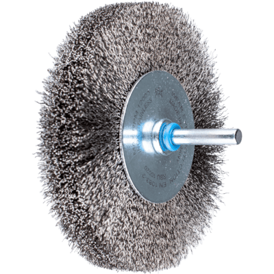 PFERD TOOLS Kolesové kefy s montážnym hriadeľom RBU 10020/6 INOX 0,20