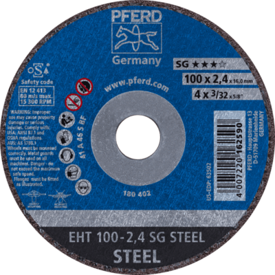 PFERD TOOLS Rezné kotúče EHT 100-2,4 SG OCEĽ/16,0