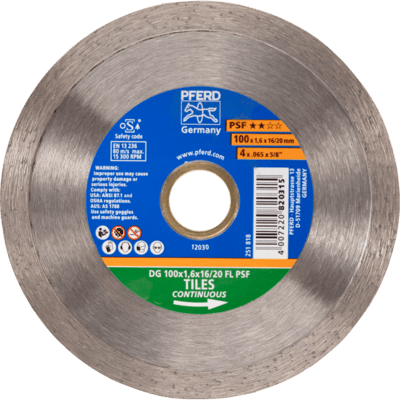 PFERD TOOLS Diamantové nástroje pre stavebný priemysel DG 100 x 1,6 x 16/20 FL PSF