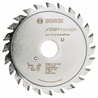 BOSCH Predrezávací kotúc Top Precision Laminated Panel 120 x 22 x 2,8-3,6 mm, 12+12