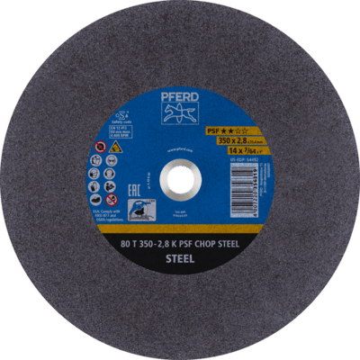PFERD TOOLS STACIONÁRNE REZACIE KOTÚČE CHOPSAW 80 T 350-2,8 K PSF REZANIE OCELE/25,4