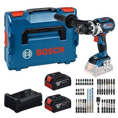 BOSCH GSB 18V-110 C - Akumulátorový vŕtací skrutkovač s príklepom + súprava bitov - 0615A500E0