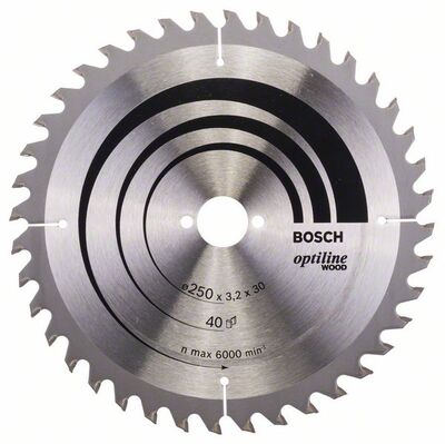 BOSCH 2608640670 - Pílový kotúc Optiline Wood 250 x 30 x 3,2 mm, 40