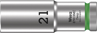 WERA 8790 HMC Deep Nástrčná hlavice, upínací časť 1/2", 21 x 83 mm