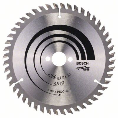 BOSCH Pílový kotúč Optiline Wood 160 x 20/16 x 1,8 mm, 48 - 2608641172