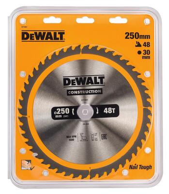 DeWALT Fűrészlap 250 × 30 mm, 48 fog, ATB 10°, univerzális vágás DT1957