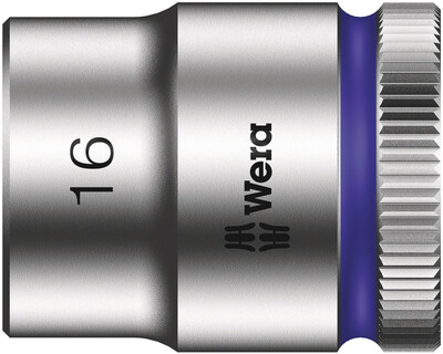 WERA 8790 HMB Nástrčná hlavice Zyklop, upínací časť 3/8", 16 x 30 mm