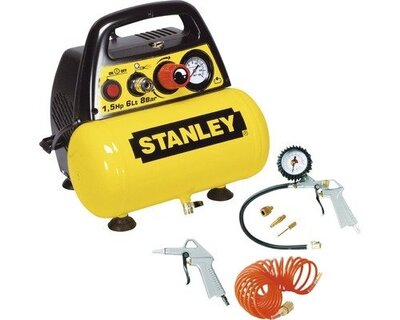 STANLEY DN 200/8/6 KIT - Samomazný priamo riadený kompresor s príslušenstvom