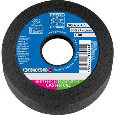 PFERD TOOLS Kolesá s pohárom 50 ETT 80-8 C 80 SG LIATINA+KAMEŇ