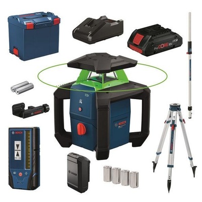 BOSCH PRO GRL18V-3-31G - Rotačný laser so statívom a latou - 0615A500DG