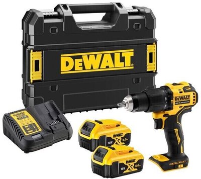 DeWALT DCD709P2T kompaktní aku vrtacka s príklepem 18V, 2x5,0Ah aku