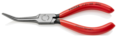 KNIPEX 31 21 160 SB Kliešte s rovným nosom (Kliešte s ihlovým nosom) poplastované čierne atramentova