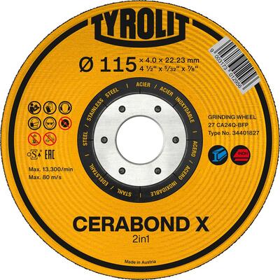 TYROLIT Kotúč brúsny 125 x 4mm CA24Q-BFK Tyrolit