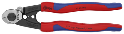 KNIPEX 95 62 190 SB Nožnice na oceľové lanká kované s multi-komponentnými úchopmi 190 mm