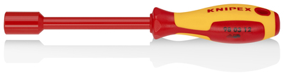 KNIPEX 98 03 12 Nástrčný kľúč s rukoväťou skrutkovača izolované s multi-komponentnými rukoväťami, VD