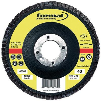 FORMAT Kotúč lamelový 125mm K 40 skladaný rovný Format