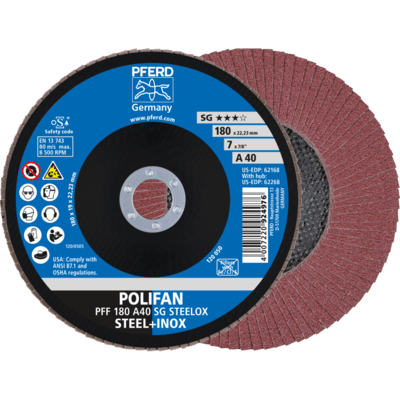 PFERD TOOLS POLIFAN-Disky na brúsenie PFF 180 A 40 SG STEELOX