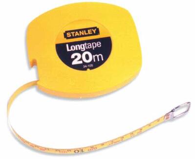 STANLEY Pásmo ocelové s uzatvoreným puzdrom 20m x 9,5mm 0-34-105