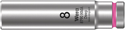 WERA 8790 HMA Deep Nástrčná hlavice, upínací časť 1/4", 8 x 50 mm