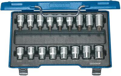 GEDORE Sada hlavíc TX 1/2" 17 diel T20-60E10-24 Gedore