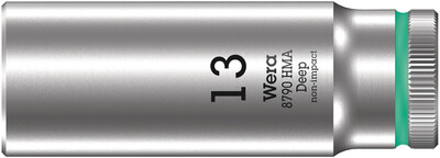 WERA 8790 HMA Deep Nástrčná hlavice, upínací časť 1/4", 13 x 50 mm