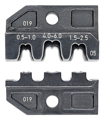 KNIPEX 97 49 05 Lisovacie čeluste pre neizolované otvorené ploché konektory (šírka zástrčky 4,8 + 6,