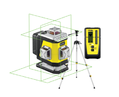 NIVEL SYSTEM Krížový laser 4×360° so zeleným lúčom CL4G Set