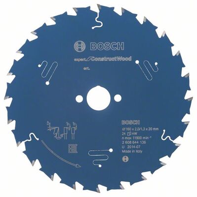 BOSCH 2608644136 - Pílový kotúc Expert for Construct Wood 160 x 20 x 2,0 mm, 24