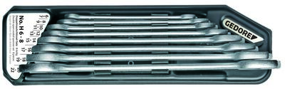 GEDORE H 6-8 Sada obojstranných kľúčov v držadle 8-dielna 6-22 mm