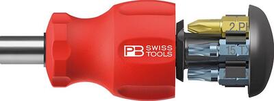 PB SWISS TOOLS Držiak bitov 1/4" 6 diel Stubby PB 8453 PB Swiss Tools