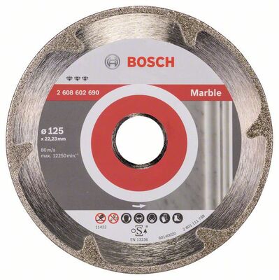 BOSCH Diamantový rezací kotúc Best for Marble 125 x 22,23 x 2,2 x 3 mm