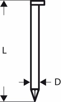 BOSCH Klinec – páskovaný, s hlavickou v tvare písmena D SN34DK 80G 3,1 mm, 80 mm, pozinkované, hladké