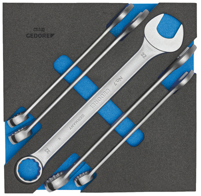 GEDORE 1500 CT2-7-32 Sada plochých a očkových kľúčov v module Check-Tool