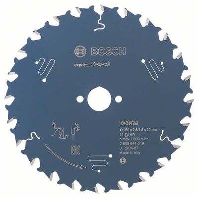 BOSCH 2608644019 - Pílový kotúc Expert for Wood 160 x 20 x 2,6 mm, 24