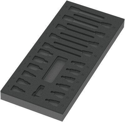 WERA 9823 Hlavice s bity Zyklop B 3/8" v penovej vložke, set 1, bez náradia, 172 x 30 x 392 mm