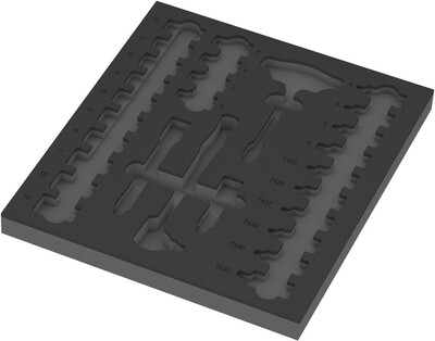 WERA 9826 Ráčna VDE 8007 B Zyklop VDE v penovej vložke, set 1, 3/8", bez náradia, 344 x 30 x 392 mm