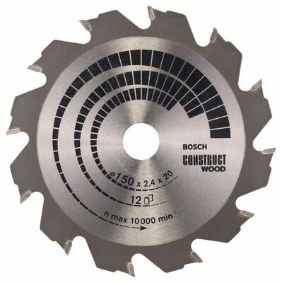 BOSCH 2608641199 - Pílový kotúc Construct Wood 150 x 20/16 x 2,4 mm, 12