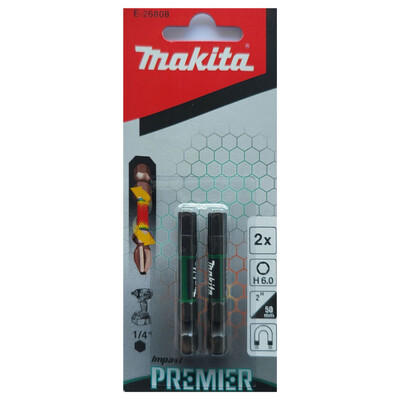 MAKITA E-26808 - Bit H 50 mm, H6, 2 ks