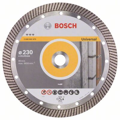 BOSCH Diamantový rezací kotouc Best for Universal Turbo 230 x 22,23 x 2,5 x 15 mm