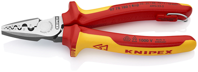 KNIPEX 97 78 180 T Lisovacie kliešte pre dutinky izolované s multi-komponentnými úchopmi, VDE testov