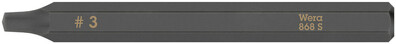 WERA 868 S Bity s vnútorným štvorkolíkom pre rázové skrutkovače, # 3 x 70 mm