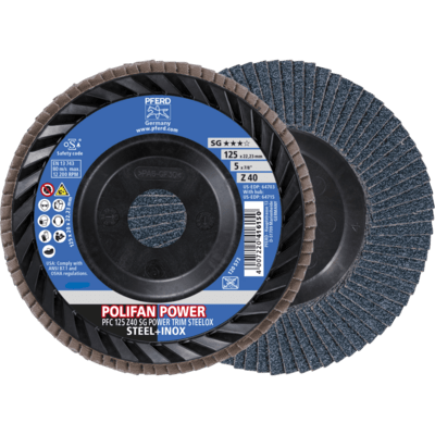 PFERD TOOLS POLIFAN-Čelné disky PFC 125 Z 40 SG POWER TRIM STEELOX