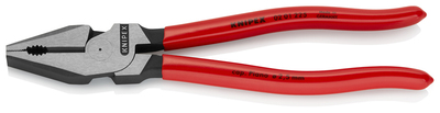 KNIPEX 02 01 225 SB Kombinované kliešte s veľkou pákovou silou poplastované čierne atramentované 225