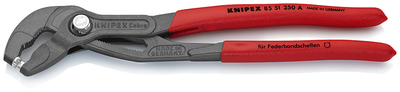 KNIPEX 85 51 250 A SB Kliešte na hadicové spony s protišmykovým plastovým povrchom šedá atramentizov