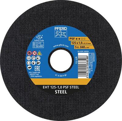 PFERD Kotúč rezný 115 x 1,0 oceľ A60P EHT PSF Pferd